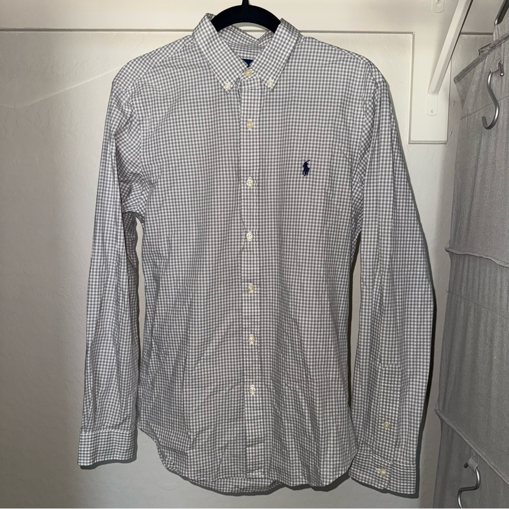 Polo by Ralph Lauren Men's Blue Checkered Shirt
